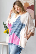 Oli and Hali denim patch star top