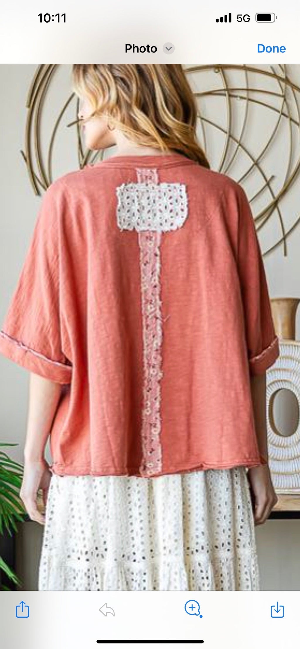 Oli and Hali vintage patchwork daisy sweatshirt top