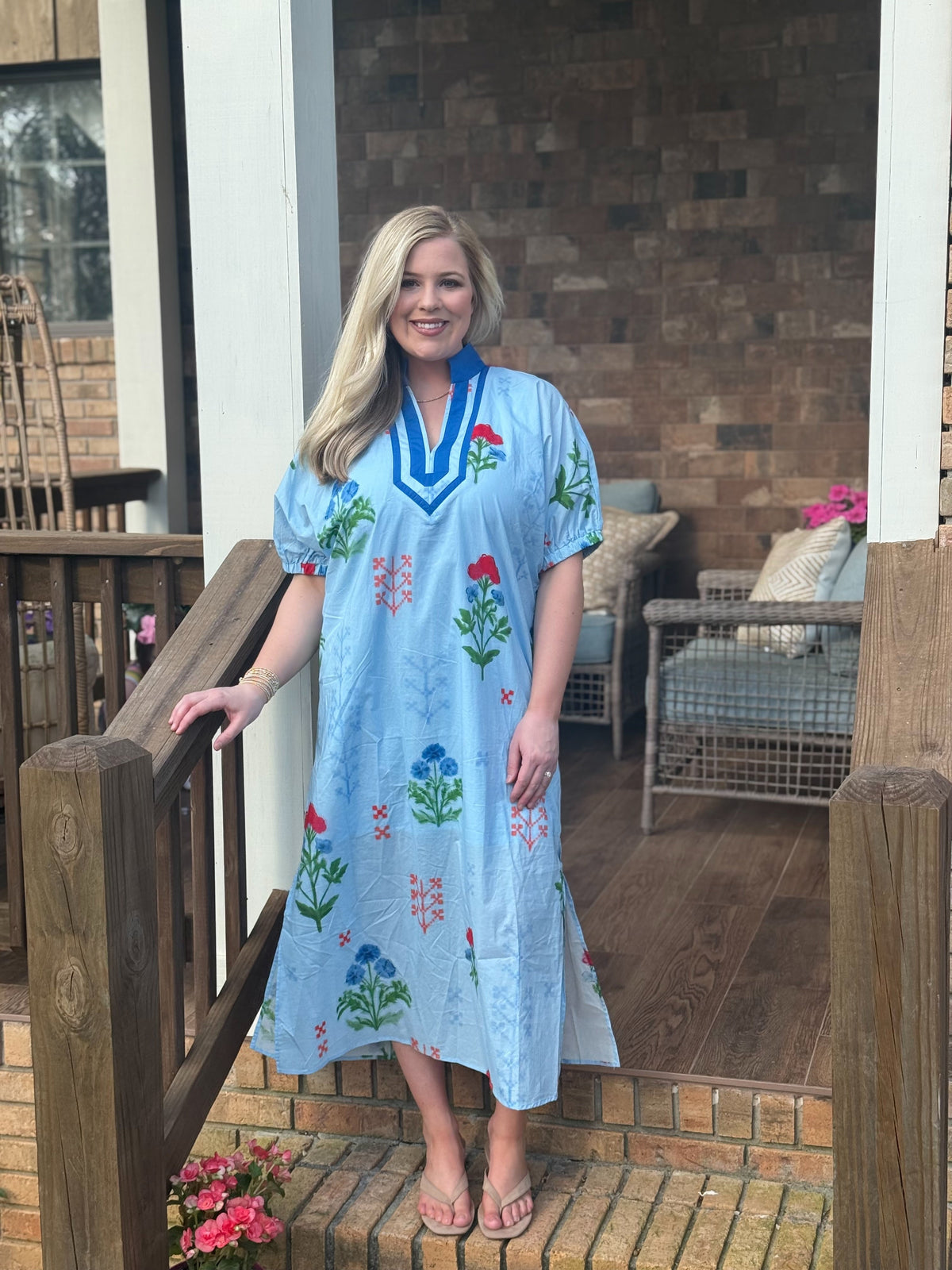 Entro floral collared midi dress