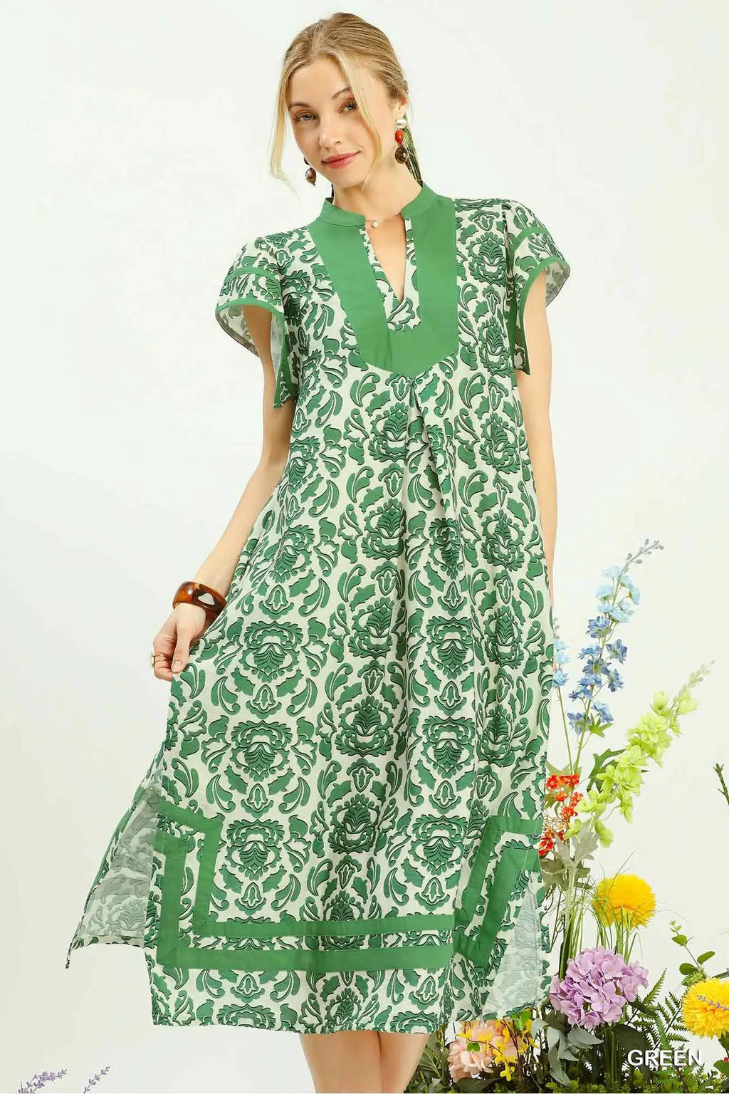 Umgee collared midi dresses