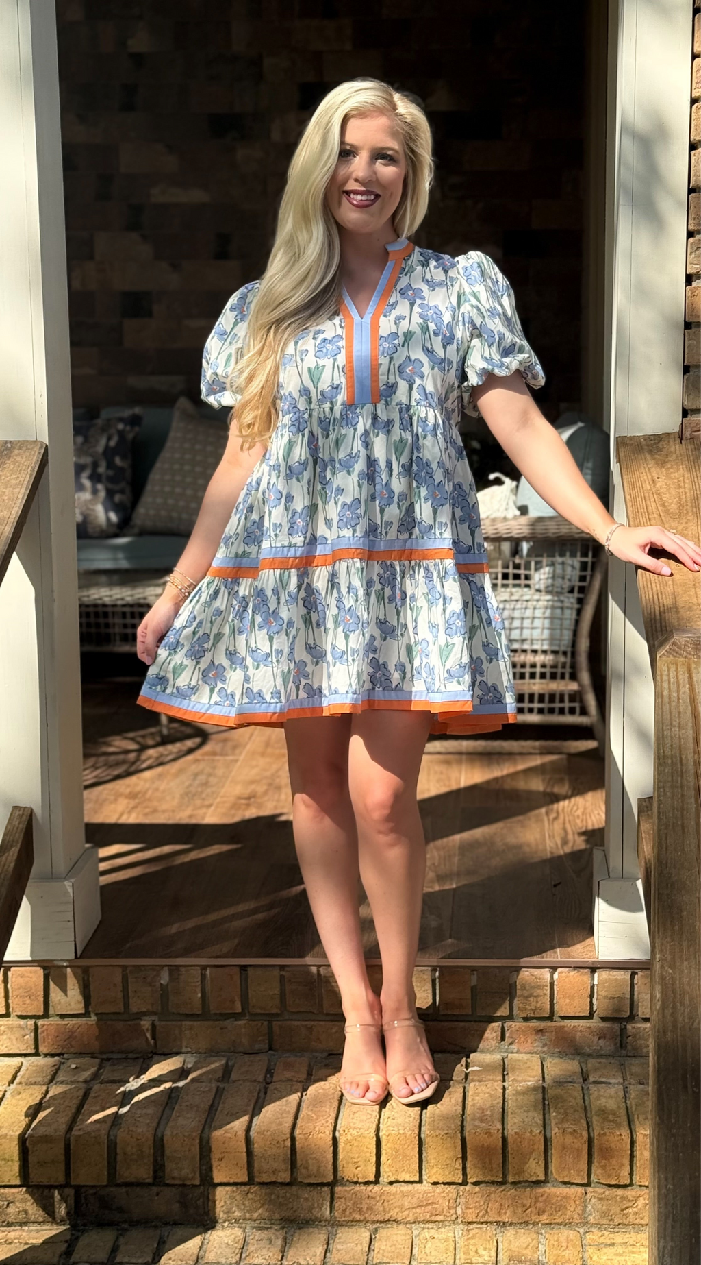 Entro dainty floral tiered dress