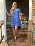 Royal blue Umgee circle woven dress