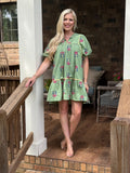 Umgee embroidered dress sage green