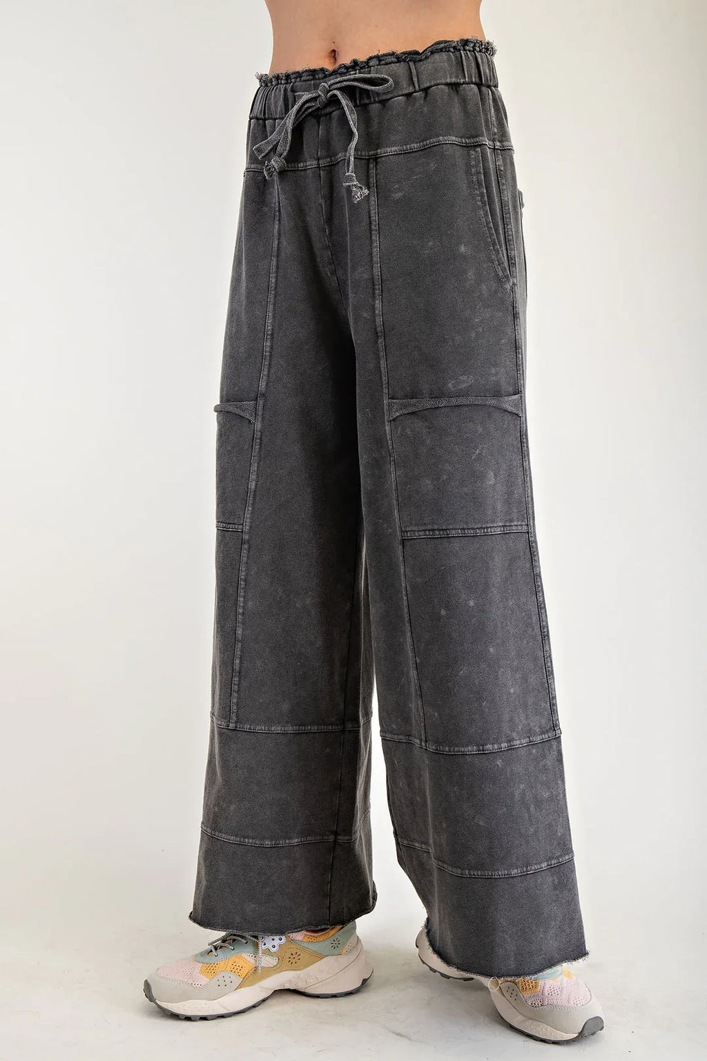 Easel wide leg mineral wash pants