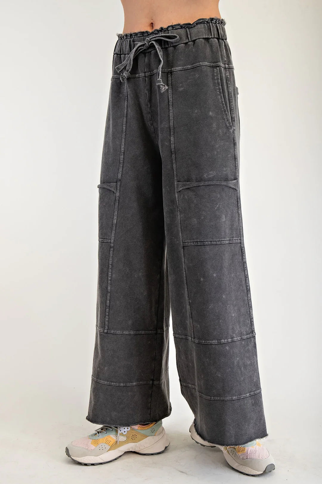 Easel wide leg mineral wash pants